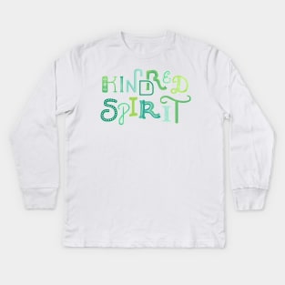 Kindred Spirit (green) Kids Long Sleeve T-Shirt